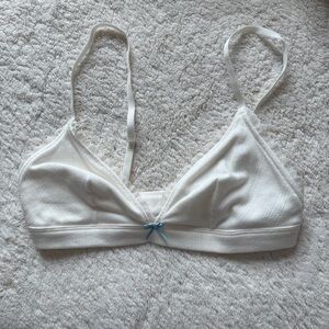 white eyelet bra